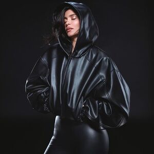 KHY new, in original box, with tags leather bomber size small from first drop